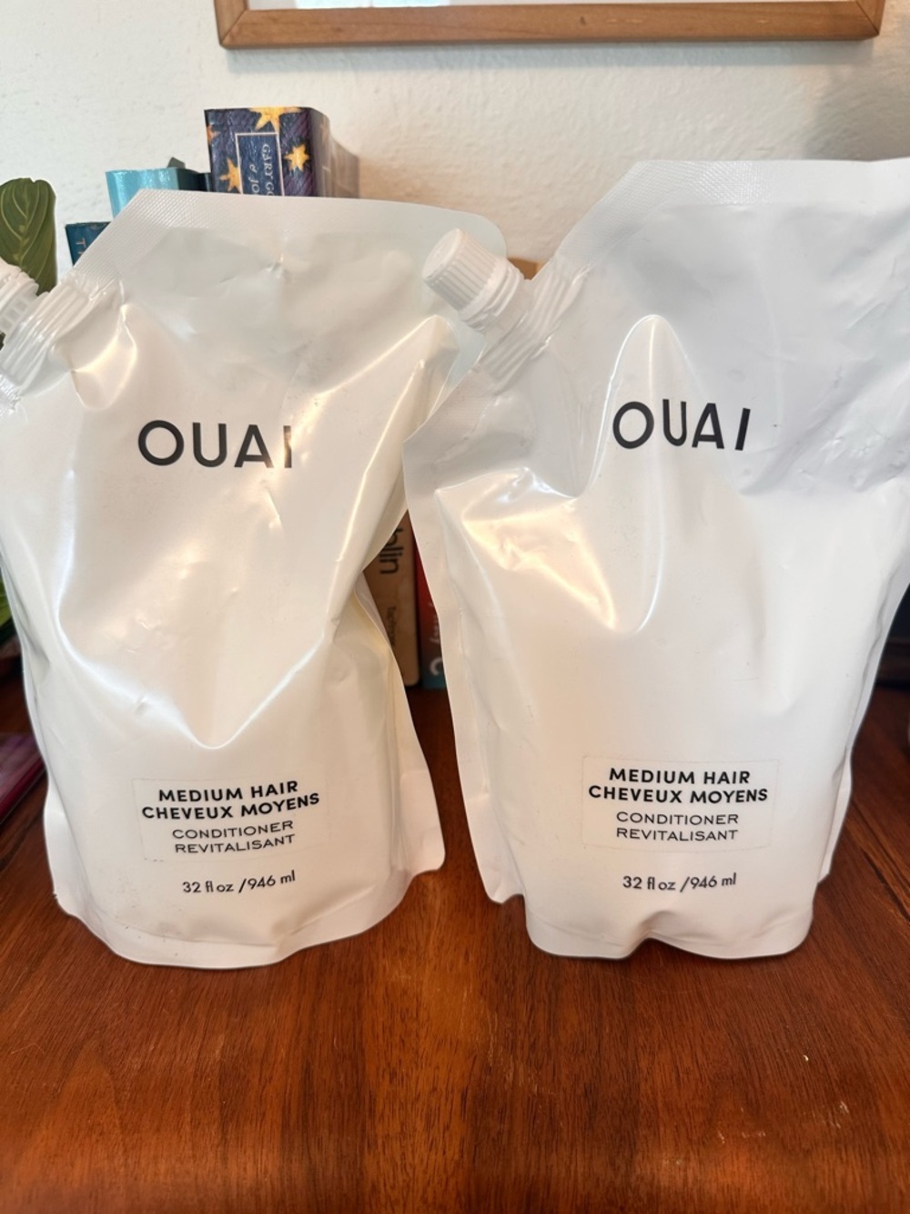 OUAI Medium Hair Conditioner Refill Pouch - White